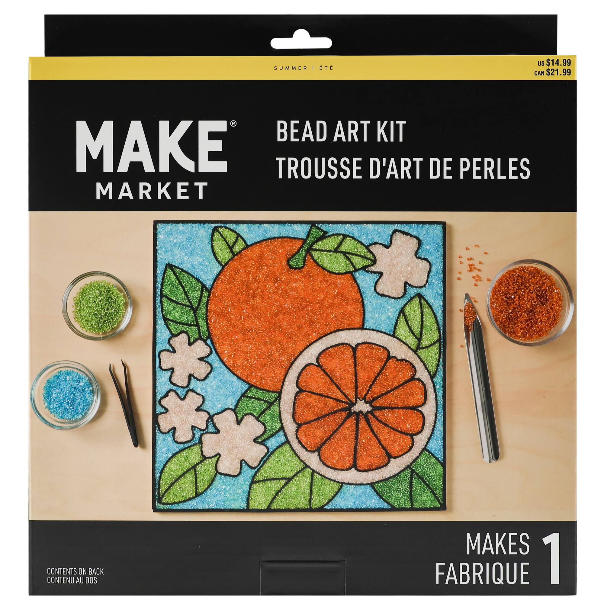 10" x 10" Oranges Bead Art Kit by Make Market®